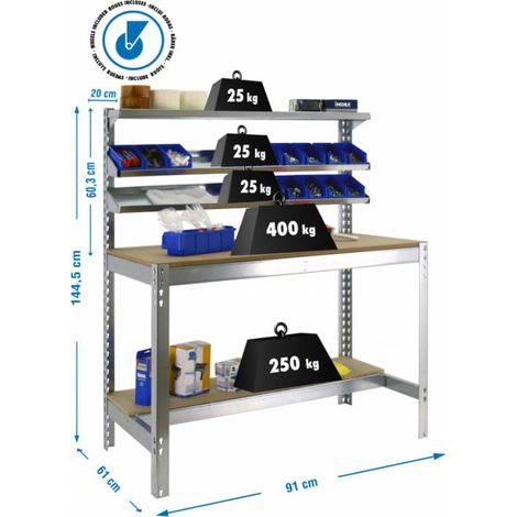 Simonrack Simonwork Mobile BT1 900 galva bois robuste
