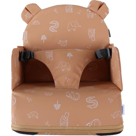 Rehausseur caramel Bébé de 9 mois à 3 ans Chaise Enfant avec Dossier et Coussin- Léger, Pliable et Nomade - Harnais, Sécurité - Imperméable, Déhoussable et Lavable - Max 13 kg - Voyage (1/5)