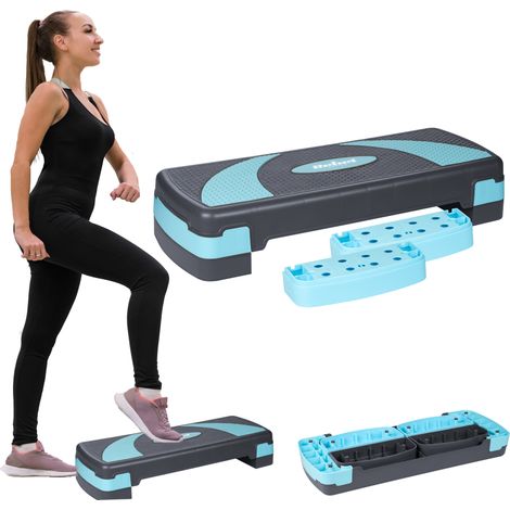 Step d'aérobic de 78 cm, plateforme modulaire réglable à 3 niveaux pour exercices de fitness
