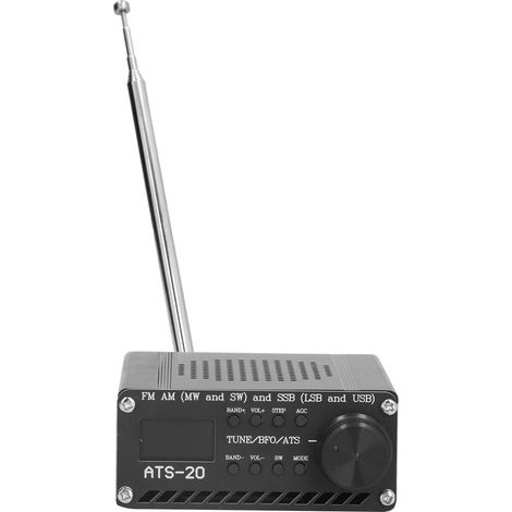 Récepteur radio portable FM AM LW SW avec antenne, scanner ATS-20, enregistreur numérique, écouteurs inclus, bande complète. (1/5)