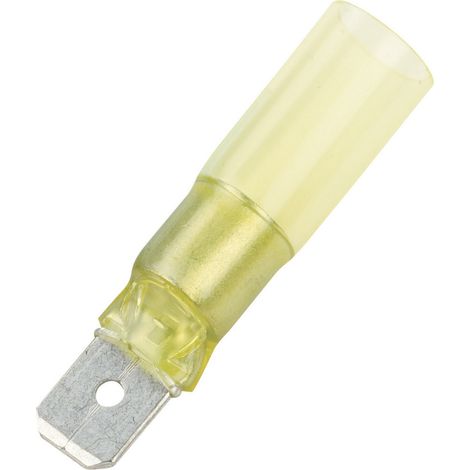 Cosse à languette mâle 6.3 x 0.8 mm DSG Canusa 7935300102 180 ° partiellement isolé jaune 1 pc(s)