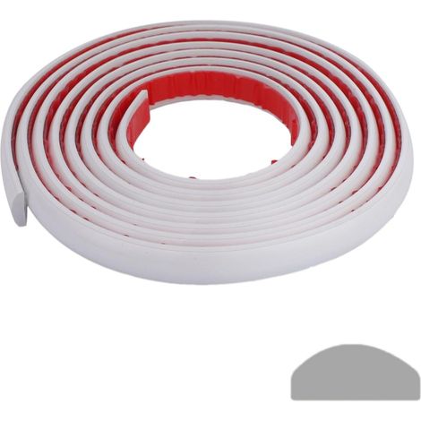 Moulure décorative autocollante, 3 m, blanche, flexible, pour mur Pour miroirs, murs, plafonds, sols, armoires, carreaux, bords, moulures, style ovale (1/5)