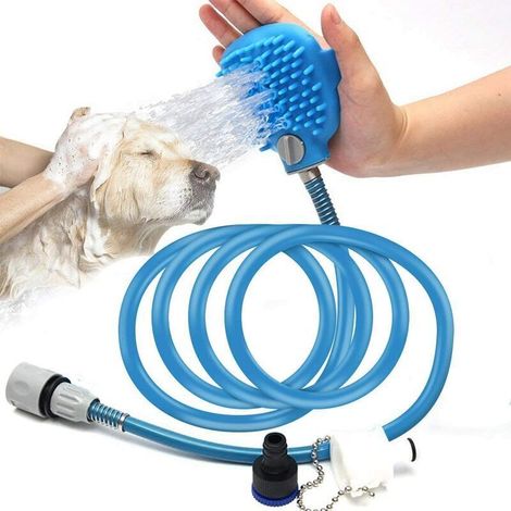 2 in 1 Dog Shower Sprayer Bath Tool with 2.5M Water Hose and Adapter