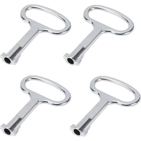 (5 mm)Ensemble de 4 clés d'armoire, clés utilitaires, clés d'armoire électrique, clés de vanne de compteur d'eau, clés d'armoire électrique, clés de boîte de compteur (1/5)