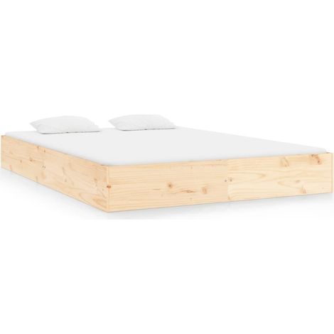 Maison Exclusive - Cadre de lit sans matelas bois massif 140x200 cm