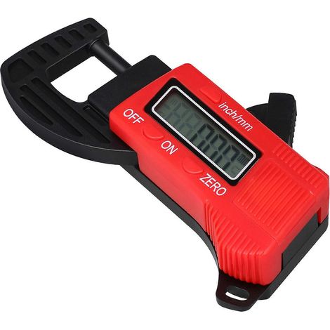 Mini-pied à coulisse numérique portable de 0,5 pouce, micromètre, outil de mesure d'épaisseur (rouge) (1/4)