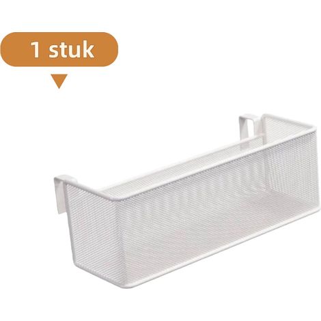 Panier de rangement suspendu blanc pour table de chevet organisateur multifonctionnel pour livres téléphone accessoires et petits objets (1/5)