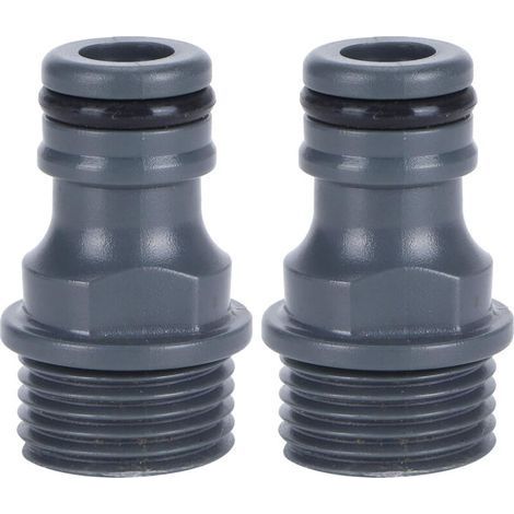 (2 Pack) Male Garden Hose Quick Connector, PVC Water Hose Connector, Faucet Adapter, Garden Watering Washing Machine (1/5)