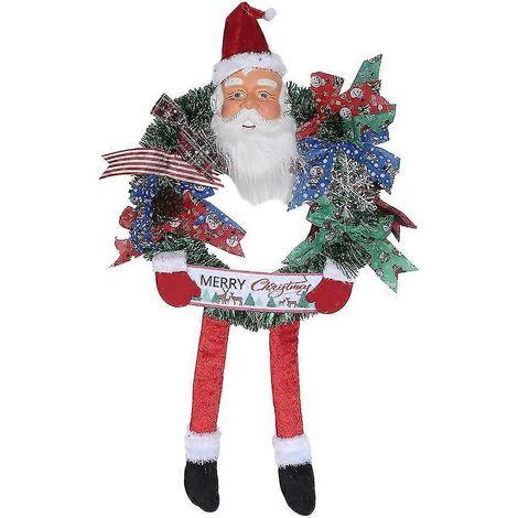 Couronne de Noël pour sapin de Noël, décoration de porte d'entrée, ornement de Noël (1/5)