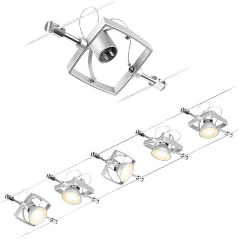 Paulmann 94430 Sistema di illuminazione completo su cavo GU5.3 Cromo (opaco)