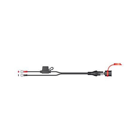 Adapter für Tecmate Ladegerät SAE/Ösen M6, fest, wasserdicht mit 5A Sicherung max, Länge: 0,5 m. Ersetzt Xtesae71.