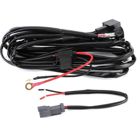 Faisceau de câblage étanche 12 V/40 A pour barre lumineuse de travail à LED avec interrupteur marche/arrêt (1/4)