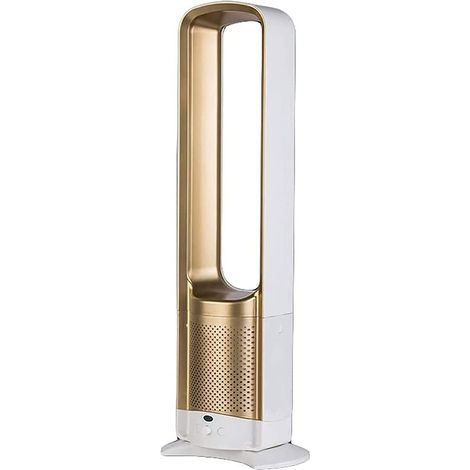 Ventilateur de bureau tour avec télécommande, ventilateur vertical sans pales silencieux et compact avec grille de sécurité, réglable sur 3 vitesses – convient pour la chambre, le bureau, le bureau e (1/5)