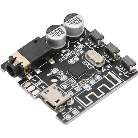 Carte Amplificateur Bluetooth 5.0 pour Projets DIY avec Boutons de Contrôle - Noir (1/5)