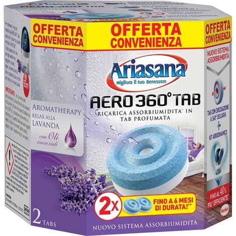 RICARICA ASSORBIUMIDITA' 'ARIASANA AERO 360° BIPAC bipack (2 x gr.450) lavanda