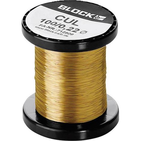 BLOCK Filo di rame smaltato Diametro (senza isolante): 0.85 mm 95 m 0.50 kg