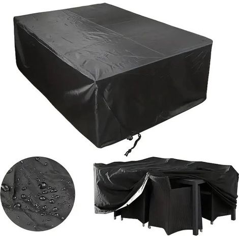 Gartenmöbelabdeckung aus 210D Oxford-Gewebe wasser und staubdicht geeignet für Sofas und andere Gartenmöbel 242 x 162 x 100 cm 95 x 64 x 39 Zoll (1/5)