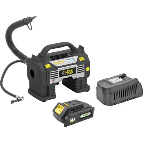 KIT XF-COMP Gonfleur/Compresseur 18V 11bar + batterie 1,5Ah + chargeur rapide (1/2)