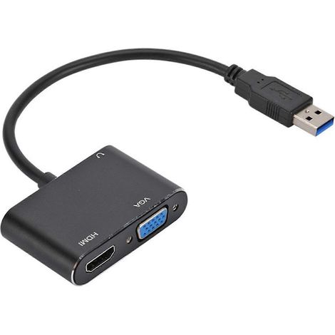 Adaptateur multi-écrans USB vers VGA compatible HDMI, convertisseur vidéo pour écran (1/5)