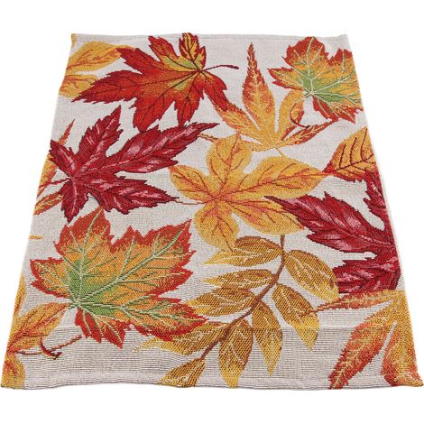 Tischläufer mit Herbstmotiv, festlicher Tischläufer fürs Esszimmer, Tischläufer mit Ahornblattmuster für Herbst und Thanksgiving-Dekoration (1/5)
