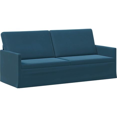Canapé 3 places Bleu 190 × 81 × 82 cm Velours (V) (1/5)