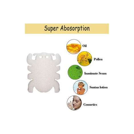 Éponge absorbante flottante piscine, forme araignée, haute efficacité huile et impuretés, accessoire nettoyage - lot de 32 (1/5)