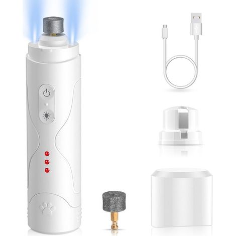 Lime à ongles électrique - Coupe-ongles pour chien avec lumière LED - Fonction de chargement USB (1/5)