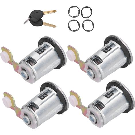 Verrou cylindre de porte 4 pièces avec 2 clés 252522 Compatible Citroen Berlingo/Xsara/Xsara Picasso (1/5)