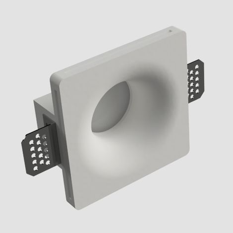 PORTA FARETTI IN GESSO INCASSO COMPRESO DI GU10 X CONTROSOFFITTI E VERNICIABILI C045