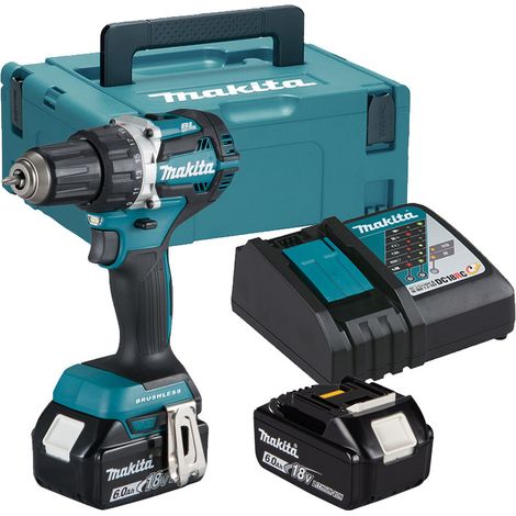 Makita – Perceuse 18V LXT 65Nm – Moteur Brushless – 2 batteries 18V 6Ah – Vitesse 2000 tr/min – Coffret MAKPAC
