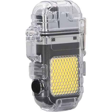 Briquet à arc électrique IP56 étanche, résistant au vent, éclairage LED, portable et multifonctionnel, noir (1/5)