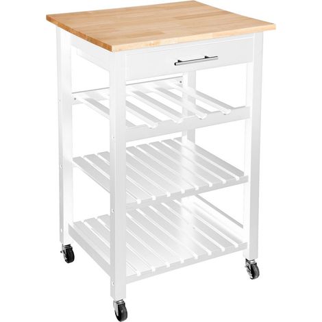 Küchenwagen aus Holz, praktisches Regal zum Servieren von Rädern - Atmosphera (1/3)