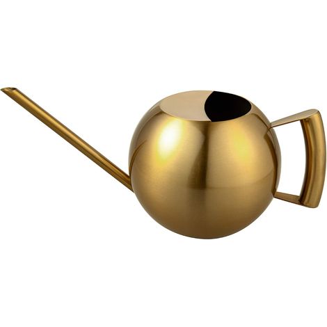 1.3L Stainless Steel Indoor Plant Watering Can - Small Indoor Watering Can (Bronze Color) (1/5)