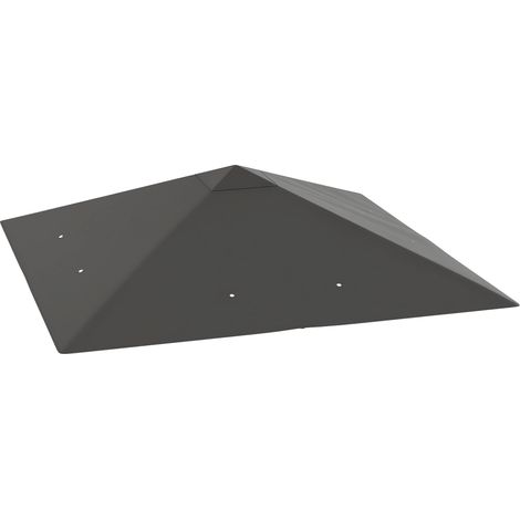 Toiture de remplacement pour tonnelle 3 x 3 m, imperméable (UPF 30+), en tissu Oxford 370 g/m², gris (1/5)