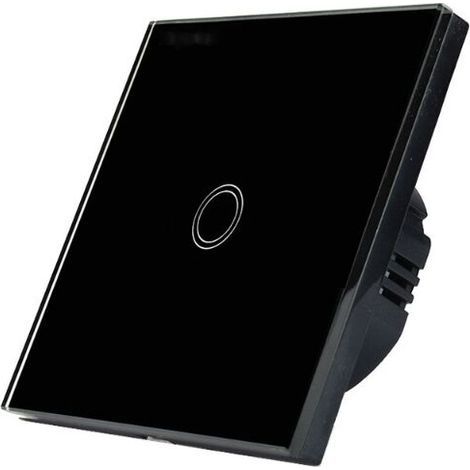 Mono gradateur pour LED, interrupteur tactile, interrupteur tactile mural 1 voie noir (1/5)