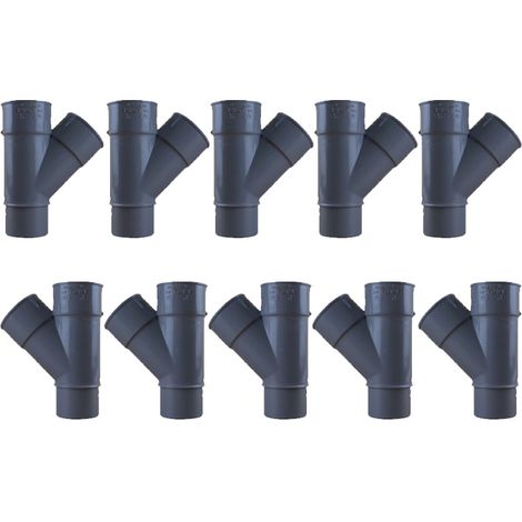 10 culottes PVC 45° Mâle Femelle Ø40 - First Plast (1/5)