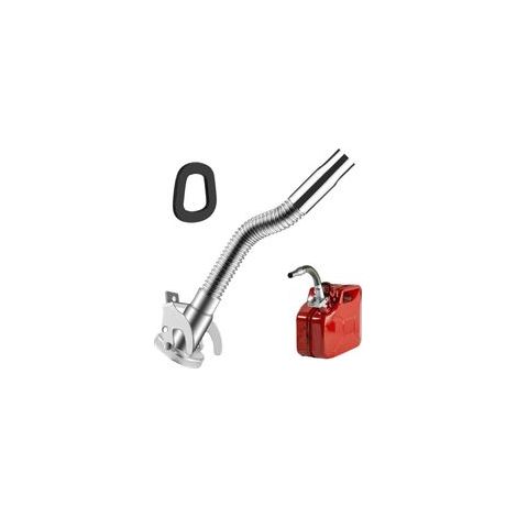 Bec Verseur Jerrican Metal Bec Bidon Flexible en Acier pour Bidon Carburant Essence 5 10 20 Litres