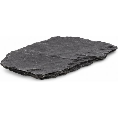 AquaOne Schieferplatte schwarz-grauer Naturstein 10-30 cm für Aquarien