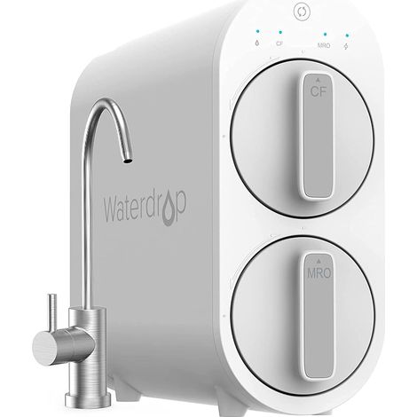 Waterdrop G2 RO Système de Filtration d'eau par Osmose Inverse, Sans Réservoir, 1514 Litres de Débit Rapide Quotidien, TDS Réduit, 1: 1 Pur à Drainer, Répertorié FCC, WD-G2-W, Blanc