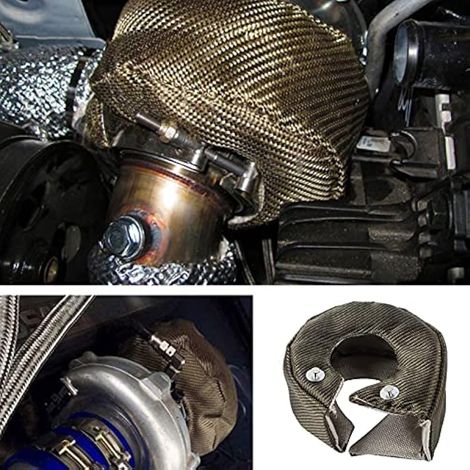 Couvercle de turbocompresseur, couvercle de chargeur de turbo de barrière de couverture de bouclier thermique de turbo de titane simple T3/GT35/GT37/GT40/GT42 (1/3)