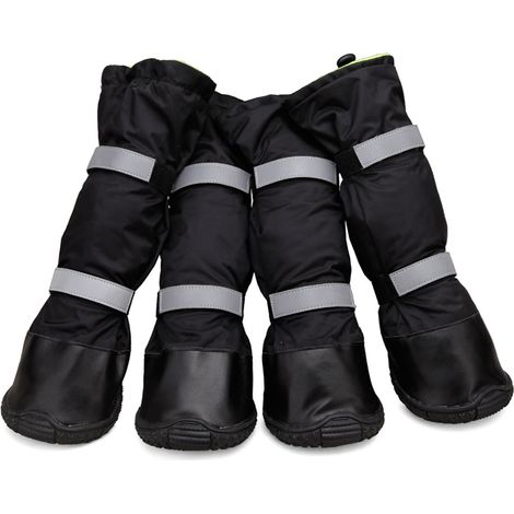 Chaussures imperméables et chaudes pour grands chiens, bottes de sport d'extérieur pour chiens, bottes d'hiver pour grands animaux de compagnie, chaussures antidérapantes pour chiens, lot de 4 (1/4)