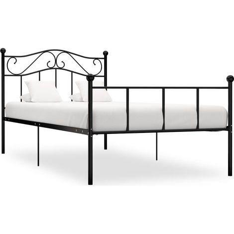 Bed Frame  Black  Metal  Single  Durable  Bed Frame  Rectangular vidaXL (1/5)