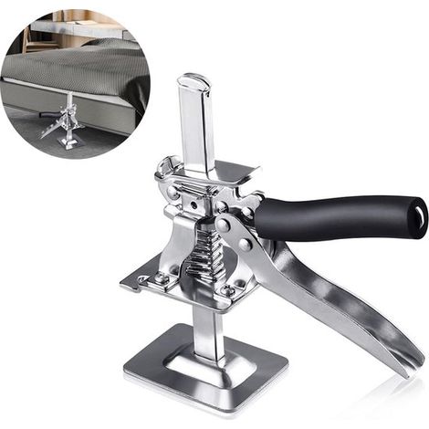 Cric manuel multifonction pour soulever portes, panneaux et armoires, outil de levage avec bras de support pour faciliter les travaux de montage et d'installation (1/5)