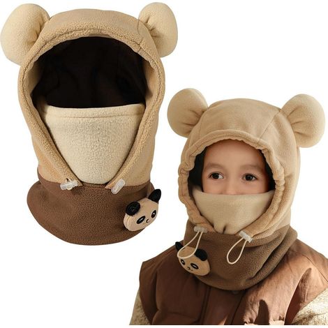Kinder Sturmhaube mit Tier-Design, Thermo-Fleece, winddicht, Einheitsgröße (1/5)
