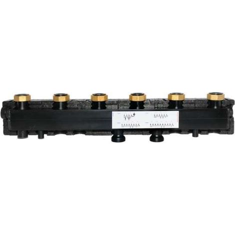 Verteilerbalken Verteiler für drei Heizkreise DN 25 passend für alle Pumpengruppen mit 125mm Abstand (1/2)