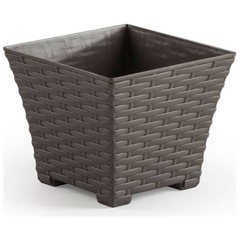 MACETA RATTAN 15X15X13 CM TOPO
