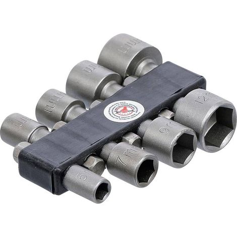 Jeu d'Embouts Douilles 6,35 mm (1/4") de 5/6/7/8/9/10/12/13 mm - 8 pcs - Polyvalent et Pratique pour Bricolage - D-Work