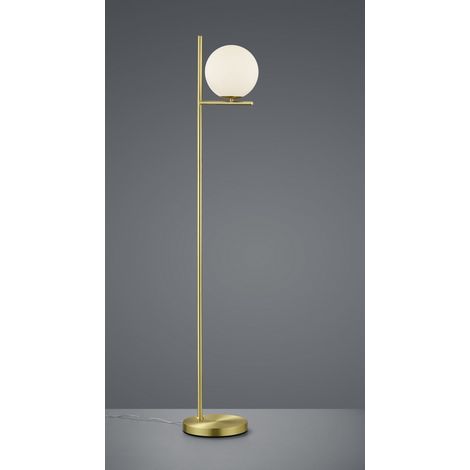 Lámpara de pie Sphere Vidrio Blanco Latón H150 cm Pure Trio Lighting (1/2)
