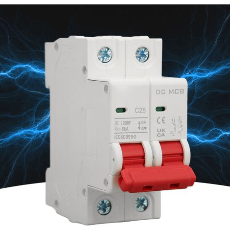 Le nouveau disjoncteur DZ47s-63Z C25 2P CC est un disjoncteur miniature de 1 000 V CC destiné aux systèmes photovoltaïques. Il est compatible avec un montage sur rail DIN de 25 A et possède un pouvoir (1/5)