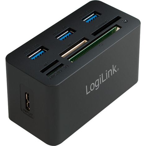 LogiLink CR0042 USB 3.0 HUB 3 puertos 3x USB 3.0 Tarjeta de memoria todo en uno (1/4)